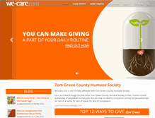 Tablet Screenshot of humanesocietytgc.we-care.com